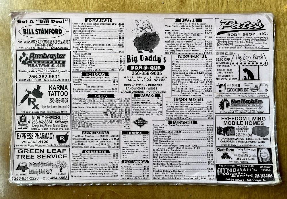 Big Daddy's Bar-B-Q Menu image 4